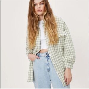 Nasty Gal Oversized Houndstooth Jacket